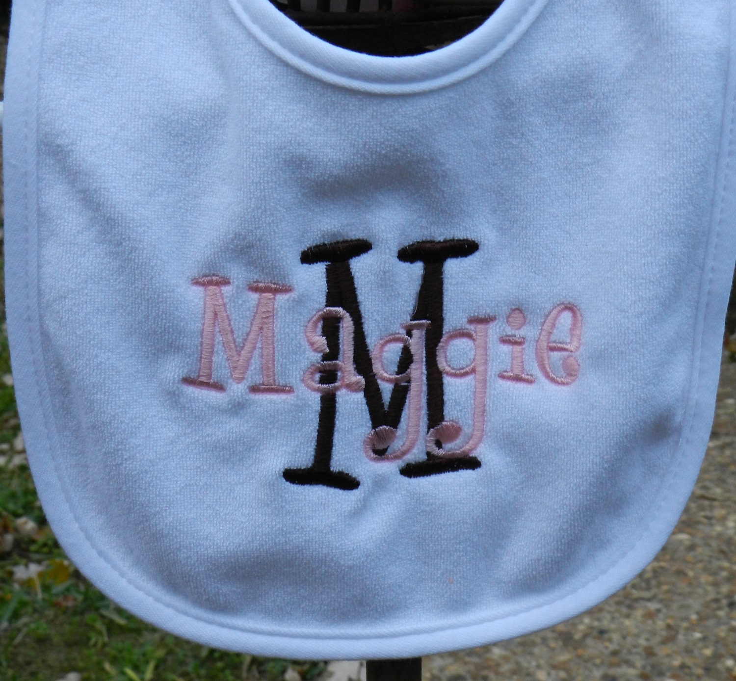 Personalized terry bib