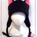 Black Anime Manga Cat Hat with Pink Ears of Adorableness