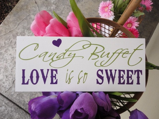 Love Is So Sweet Candy Buffet Sign, Wedding Reception Sign, Wedding Sign, Reception Decoration, Sweets or Dessert Table, Candy Bar.