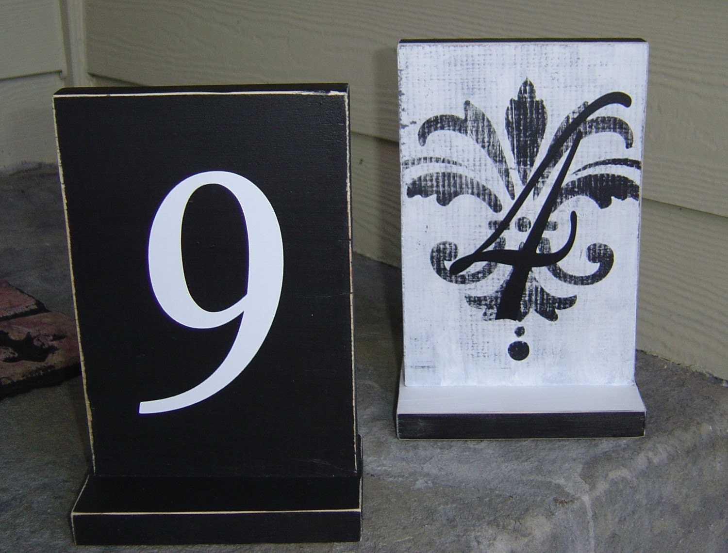 Table Numbers for any Occasion. This Item made the FRONT PAGE On ETSY. double sided table numbers. Over 300 Wedding signs in our shop.