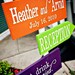 Personalized, Unique Wedding Directional Signs with Arrows. Made to Order for your Fall, Autumn or Thanksgiving Wedding.