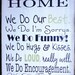 Vintage Typography Word Art, We Do In Our Home Sign, In This Home We Do, House Rules, Family Rules, Lyrics, Music, Vows, Subway Roll.