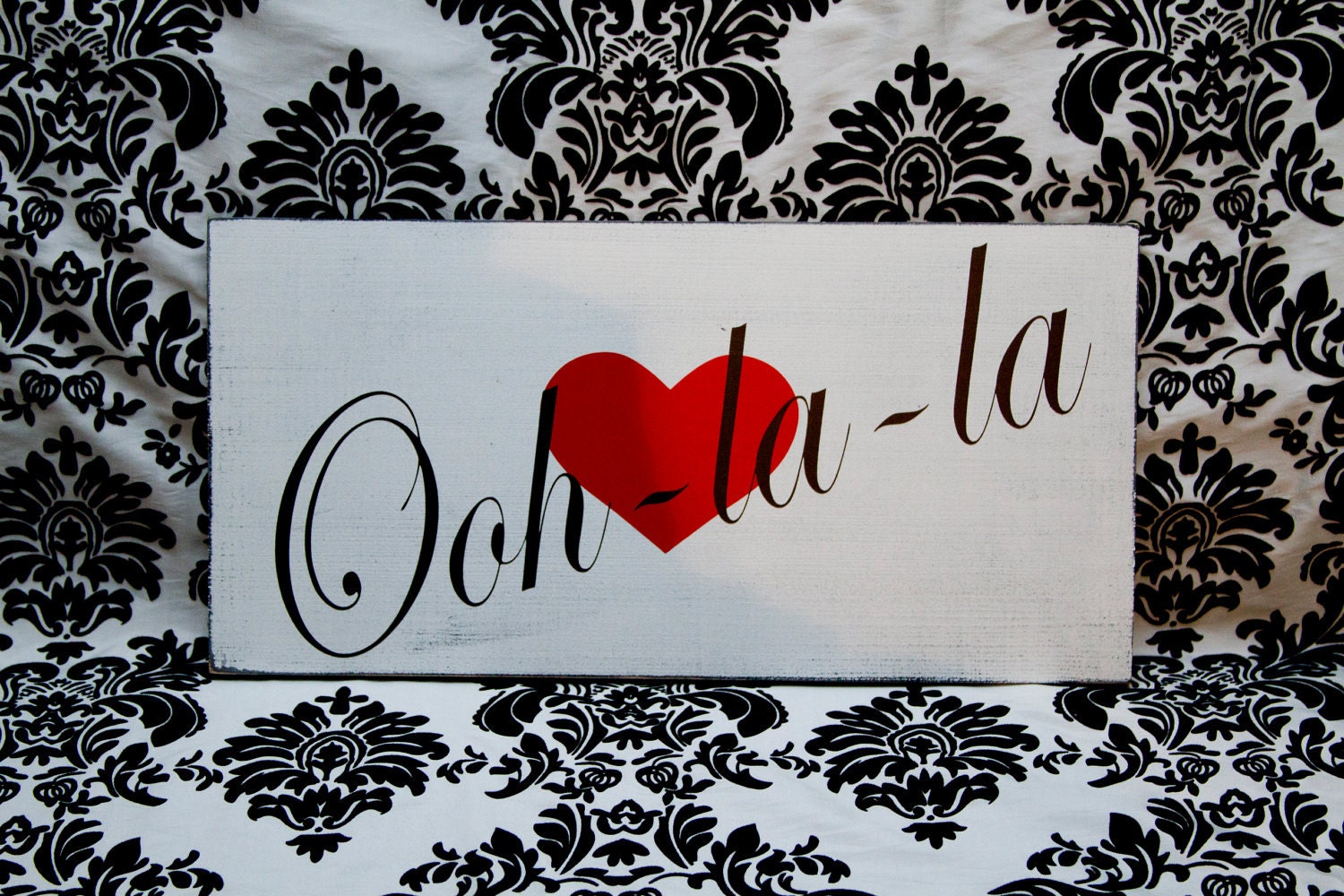 Honeymoon Sign, Do Not Disturb, Vintage, 8 X 16 inches. Valentine's Day Gift Sign, Ooh La La, Photography, Photo Prop, Boudoir Photos.