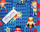 SALE- Baby/Infant Blanket for Boy, Super Soft Minky, Stroller Size (Superhero)