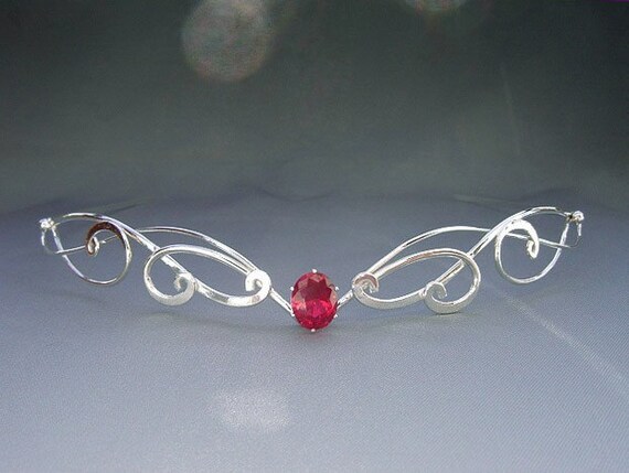 Forever My Heart Wedding Circlet Bridal Celtic Elven Medieval Fairytale Renaissance Headpiece Headdress Tiara