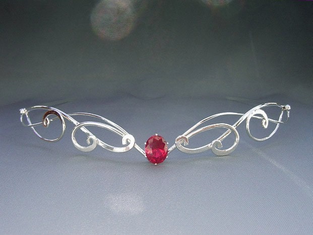 Forever My Heart Wedding Circlet Bridal Celtic Elven Medieval Fairytale Renaissance Headpiece Headdress Tiara