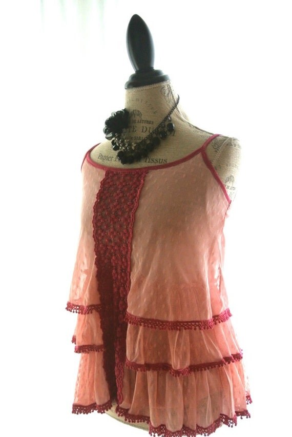 Bohemian Tank Top Boho Chic cottage chic by TrueRebelClothing