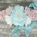 For Crystal, romantic sash, gypsy cowgirl, cottage chic, head wrap