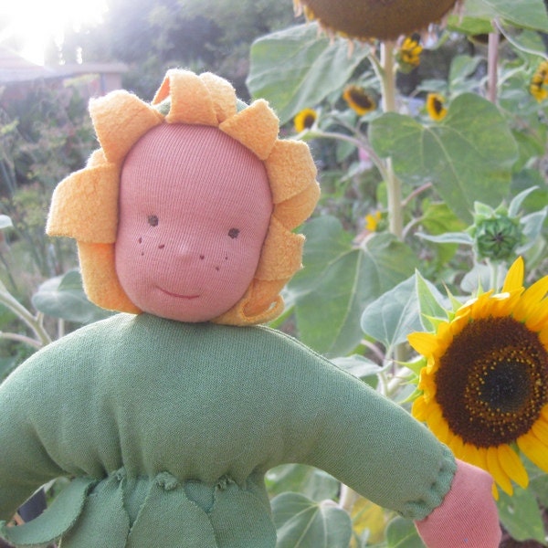 Waldorf Doll - Sunflower Child Cuddle Doll - Made to Order