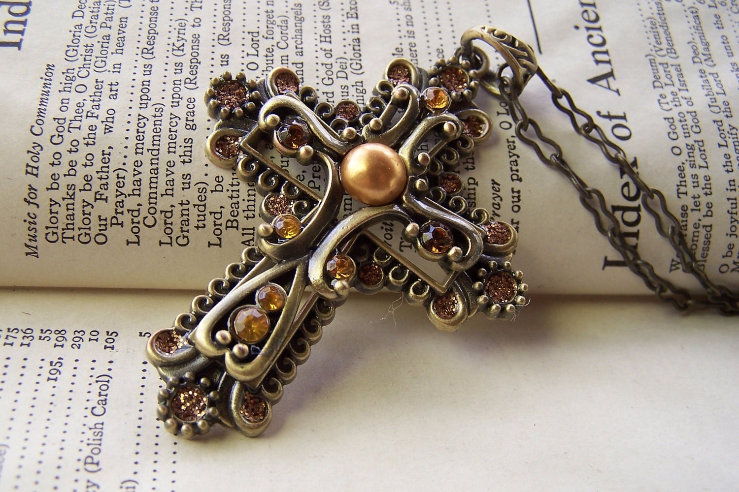 Religious Jewelry Cross Jewelry Vintage Cross by stonehorsedesigns