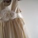 Misty Cedar... Natural Cotton Flower Girl Dress Made to Order