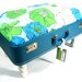 RESERVED for Kerryon Blue Lagoon Pet Bed Vintage Suitcase UpCycled WITH STAIRS.
