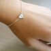 Custom Initial Silver Heart Bracelet - Hand stamped double sided heart - Buy 2 Get 1 FREE - Bride, Bridal, Bridesmaid gift