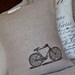 NEW LINEN LUXURY COLLECTION...Belgian Linen Vintage Bicycle Pillow Slip