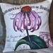 French Flower Cotton and Burlap Pillow Cover
