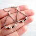 Pyrite Earrings, Pearl Hanger Earrings, Freshwater Pearl, Fools Gold, Oxidized Sterling Silver, Chain Earrings, Under 25