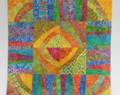 Bright Patchwork Quilted Wall Hanging - "Signs of Spring"