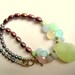 Fresh water pearl necklace Jade Chalcedony and Turquoise Sterling Handmade Necklace Jewelry Artisan