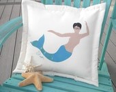 New York Mermaid with glasses 20" short hair merfolk merpeople ocean sea nautical beach shelling SCUBA Neptunes daughter firstfridayartwalk