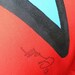 L O V E pillow 20" red blue black seventies groovy Robert Indiana pop art graphic message postage stamp Crabby Chris Original