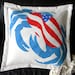 SHIPS TOMORROW Huge crab patriotic red white blue indoor outdoor 20" yachting sailing Old Glory stars stripes crustacean Dungeness