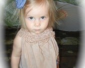 ShabBy Blue RolleD Rose HaiR CliP Matches Our Vintage RuBy DresS