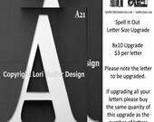 Spell it Out 8x10 Letter Size Upgrade