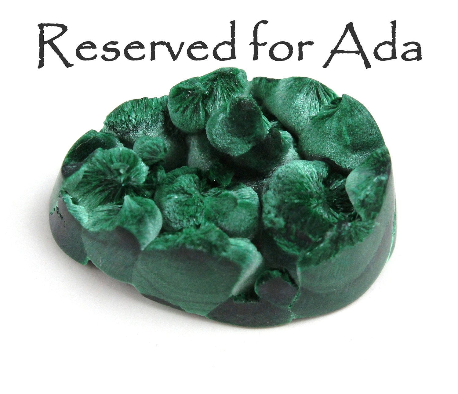 Reserved For Ada Silky Fibrous Malachite specimen Cut Cabochon