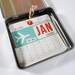 2012 Calendar with Gift Tin, Vintage Luggage Tag Themed Wall Calendar
