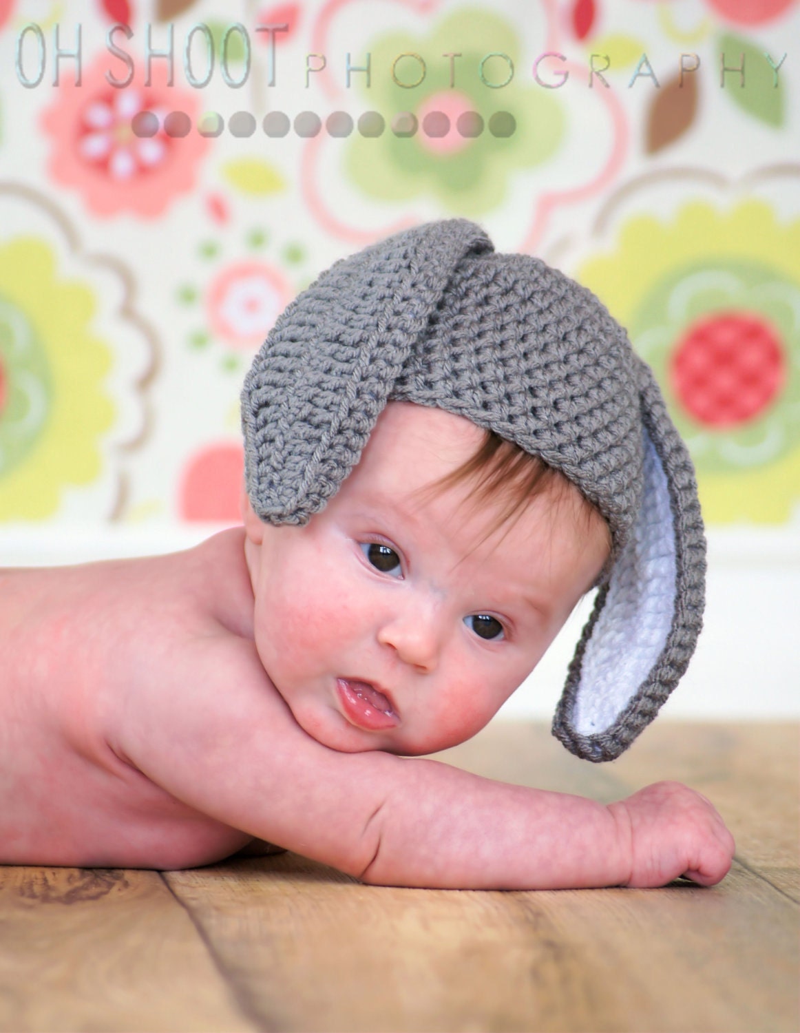 Easter Bunny Hat  - Newborn - Photo Prop - Baby Boy or Girl