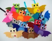 Cute Halloween Ornament/Keyring/Plush/Brooch - Bat , Joshua, Daniel, Olivia or Sophia
