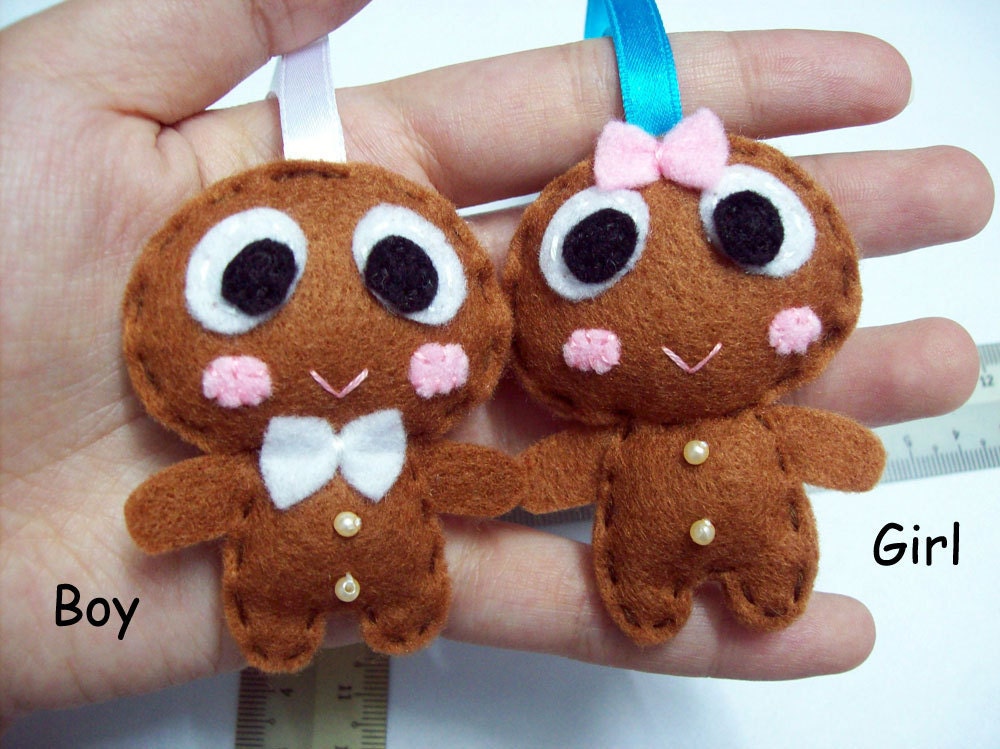 Cute Christmas Ornament/Keyring/Plush/Brooch - Gingerbread