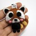 Cute Red Panda Keychain, Ornament, Magnet - Reey