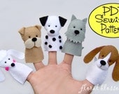 PDF Pattern: Dogs Felt Finger Puppets