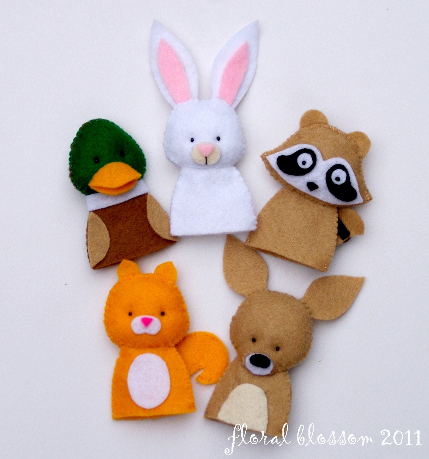 PDF Pattern: Woodland Creatures 02 Felt Finger Puppets