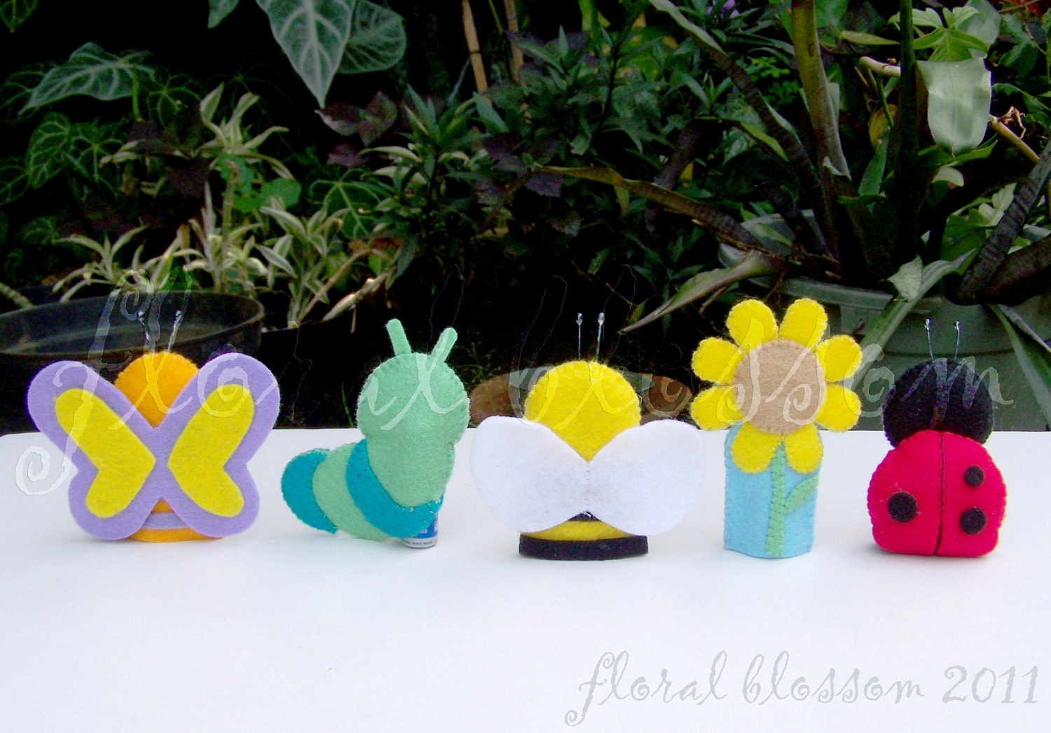 PDF Pattern: Garden Friends Felt Finger Puppets