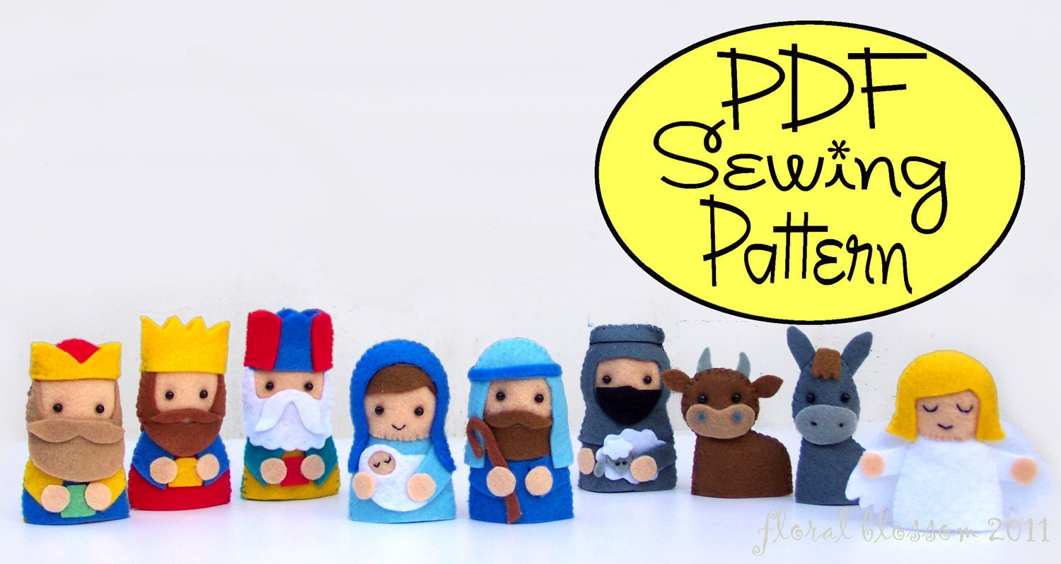 PDF Pattern: Nativity Finger Puppets
