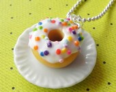 Colorful donut pendant