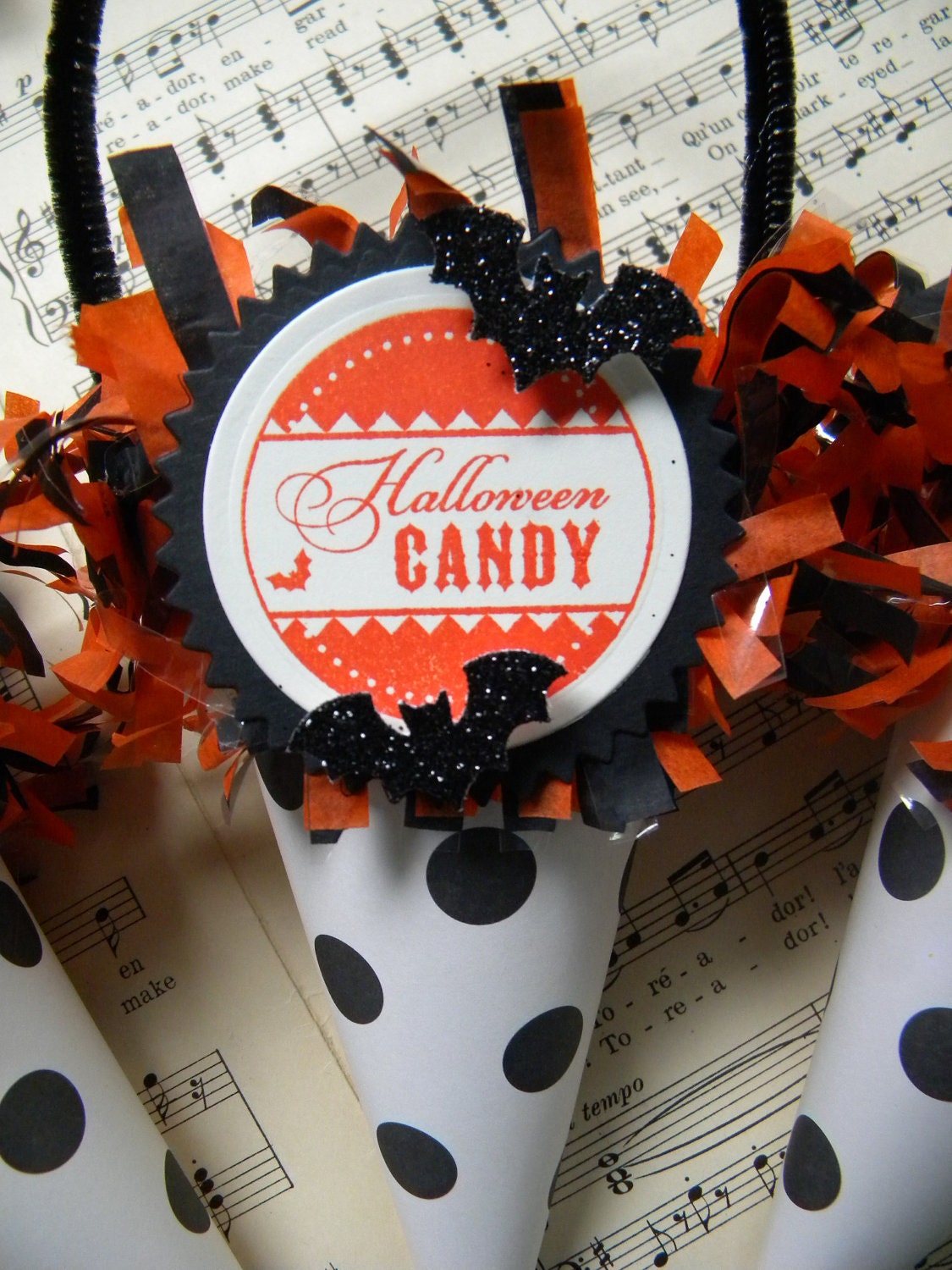 Halloween Tussie Mussie / cones ... set of 4