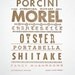 Fancy Mushrooms, Epicurean Letterpress Broadside