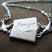 Love Letter Necklace, Silver Birds with Envelope and Secret Message, Pendant Necklace, Wedding Gift, Romantic Jewelry, Valentines Day