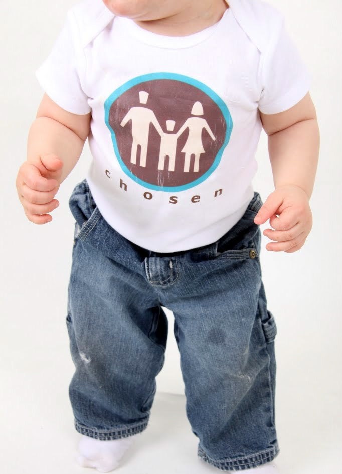 Custom Listing for sdproffitt CHOSEN adoption SHORT-SLEEVE onesie