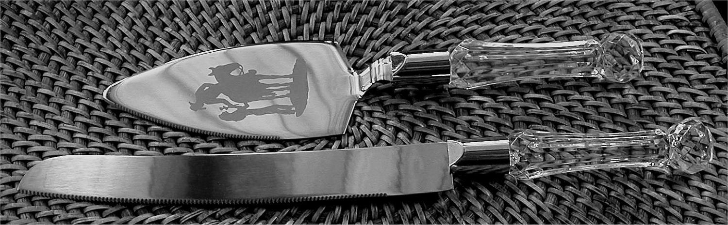 Western Design Personalized Cake Serving Set