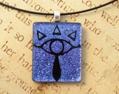 Legend of Zelda Purple Sheikah Fused Glass Pendant
