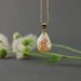 Hold for Sonya- Rayna- the large Rosebud natural fresh dawn color teardrop pearl pendant set in solid 14kt yellow gold - not plated