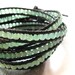 Sea Salt - Five Time Wrap Aventurine on Leather