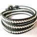 Silver Lining - Triple Wrap Sterling Silver on Leather.