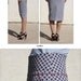 High Waist Pencil Skirt-Repeated purple and pink pattern