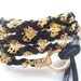 Rich Black SOFTEST DEERSKIN Leather Wrap Bracelet, Reversible to Suede, Gold Chain, Fits all, Lariat Necklace, Headband, Hair