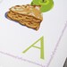 ABC Nursery Art Print A is for Apple Pie 8" x 10" Art Print